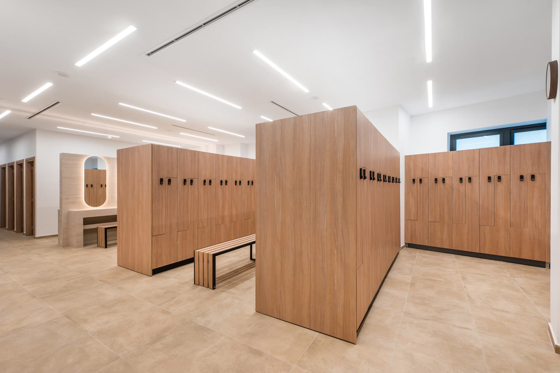 OAKA sports centre after the 2025 refurbishment — court surface and seating bowl.